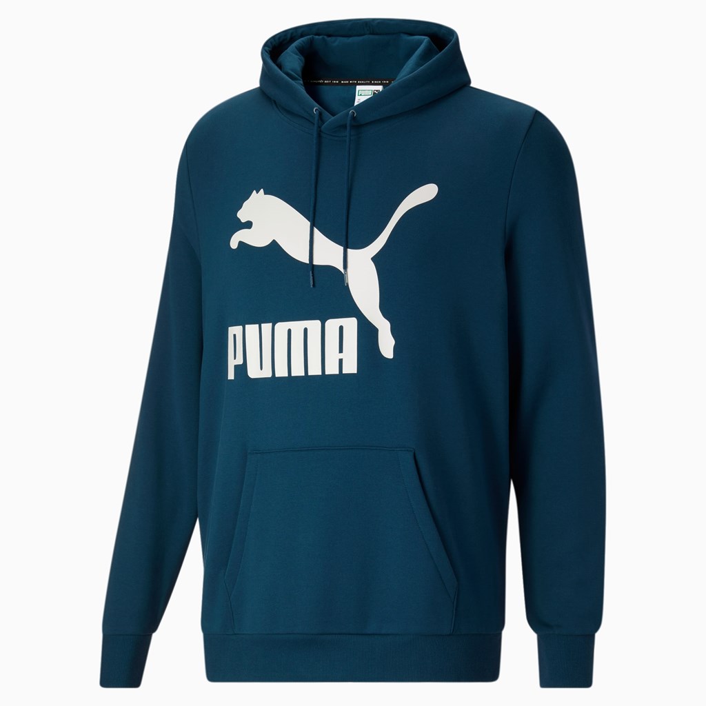 Puma Classics Logo FL BT Hættetrøje Herre Blå | 863120MQC