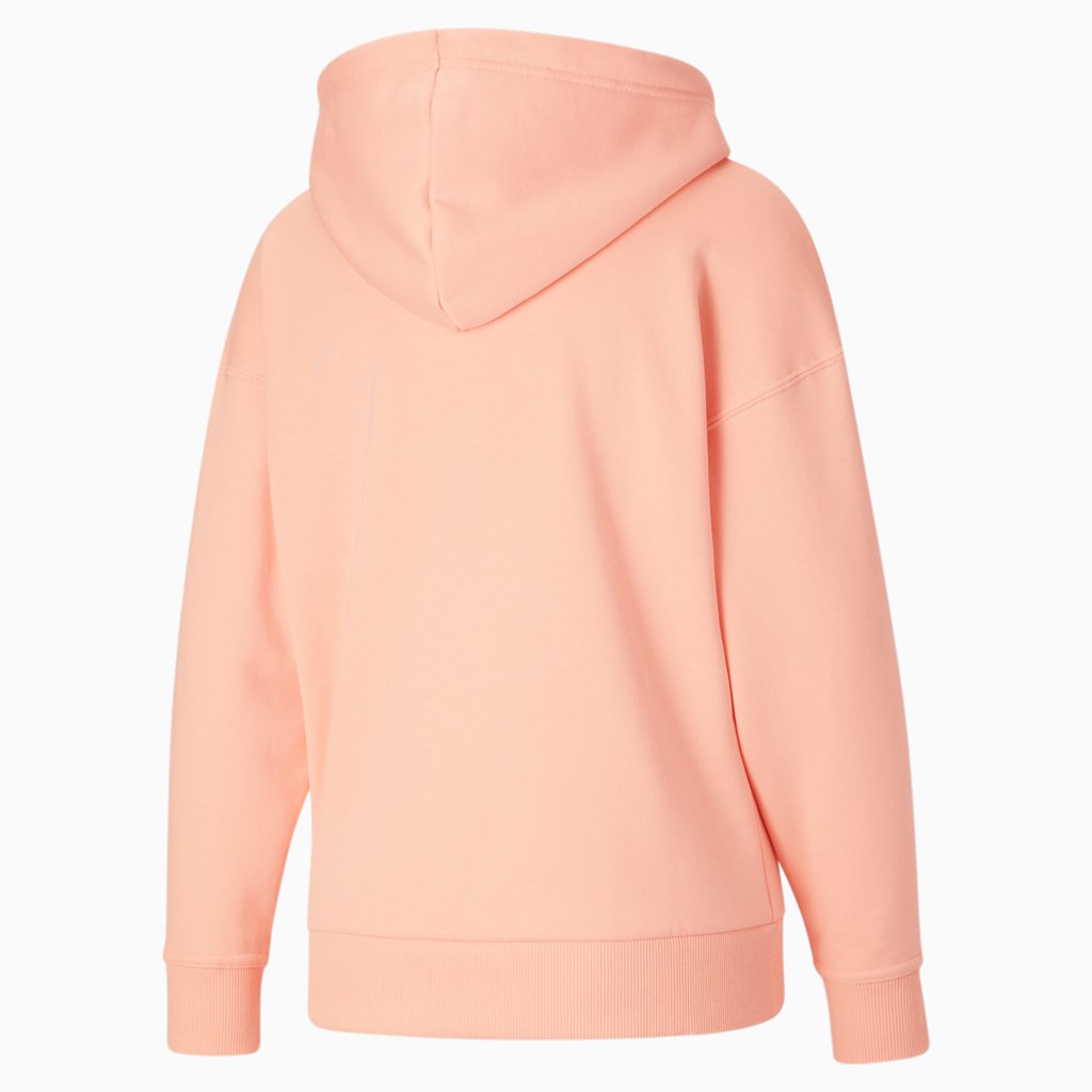 Puma Classics Logo FL Hættetrøje Dame Peach Parfait / Ivory Glow | 179056MIJ