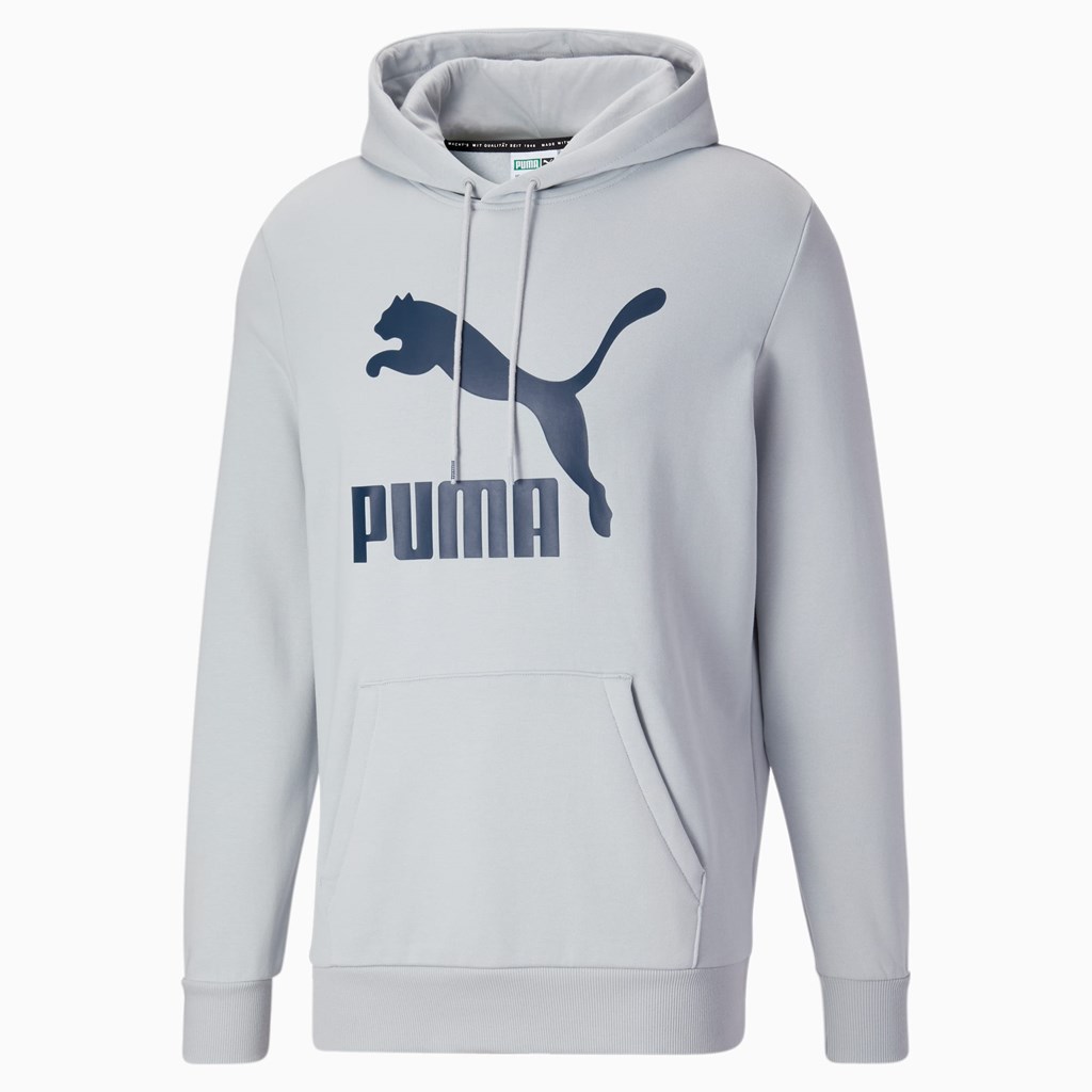 Puma Classics Logo FL Hættetrøje Herre Blå | 716835VOM