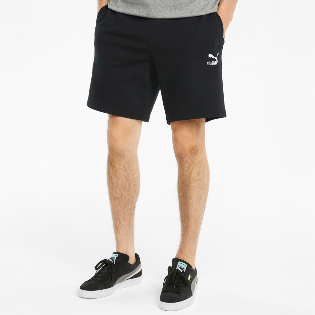 Puma Classics Logo French Terry Shorts Herre Sort | 186075UYP