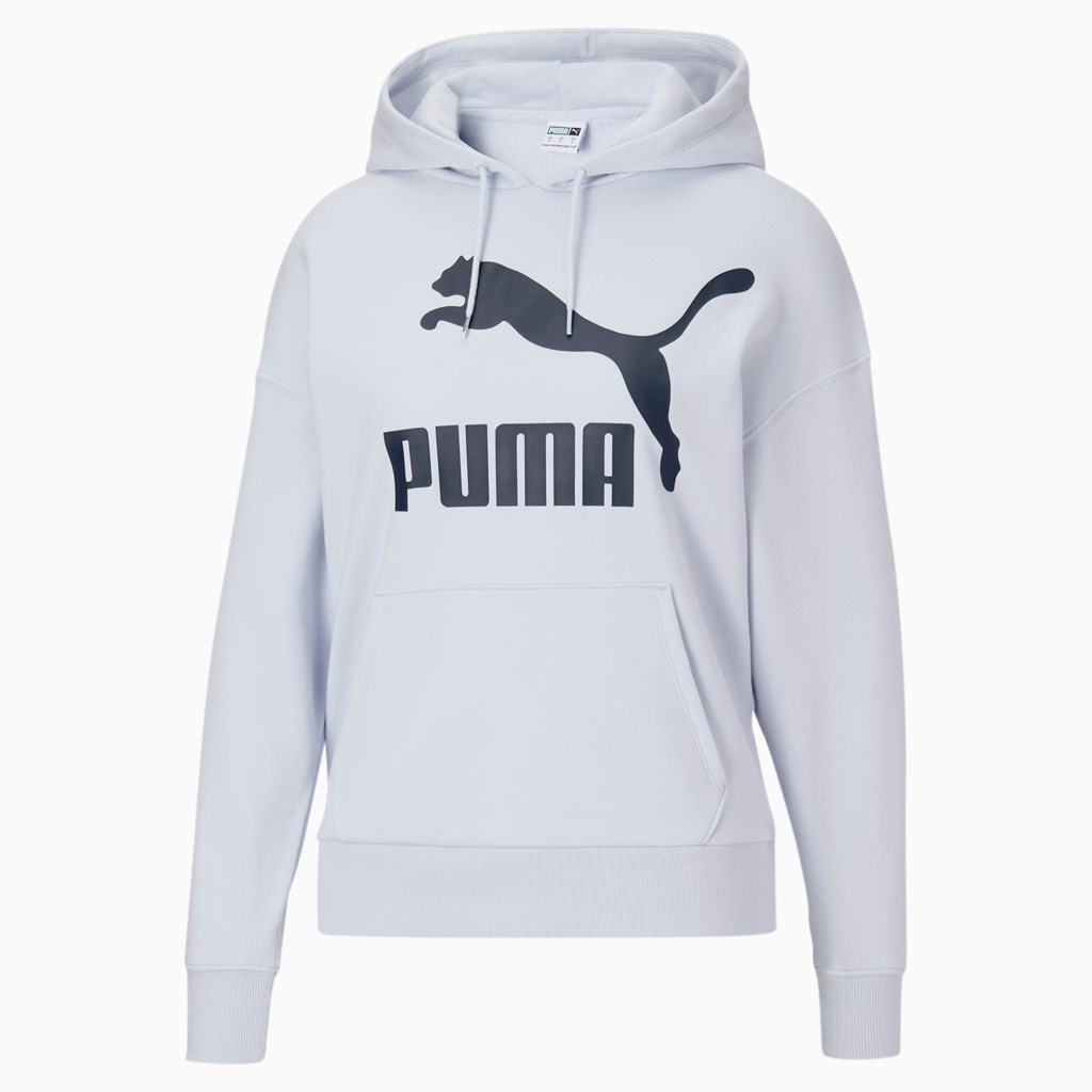 Puma Classics Logo Hættetrøje Dame Arctic Ice | 316278YAG