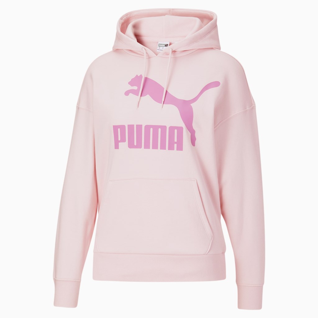 Puma Classics Logo Hættetrøje Dame Lyserød | 759431UAO