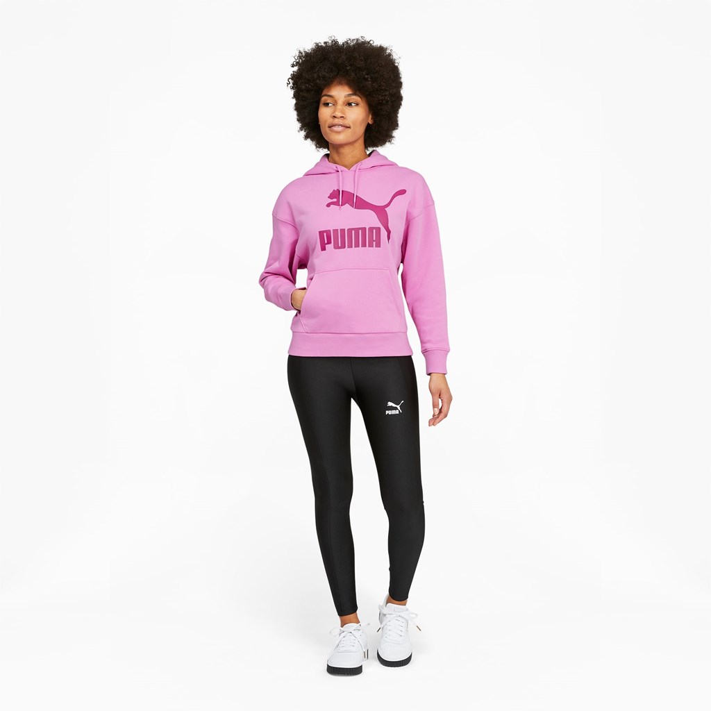 Puma Classics Logo Hættetrøje Dame Opera Mauve | 265719CXR