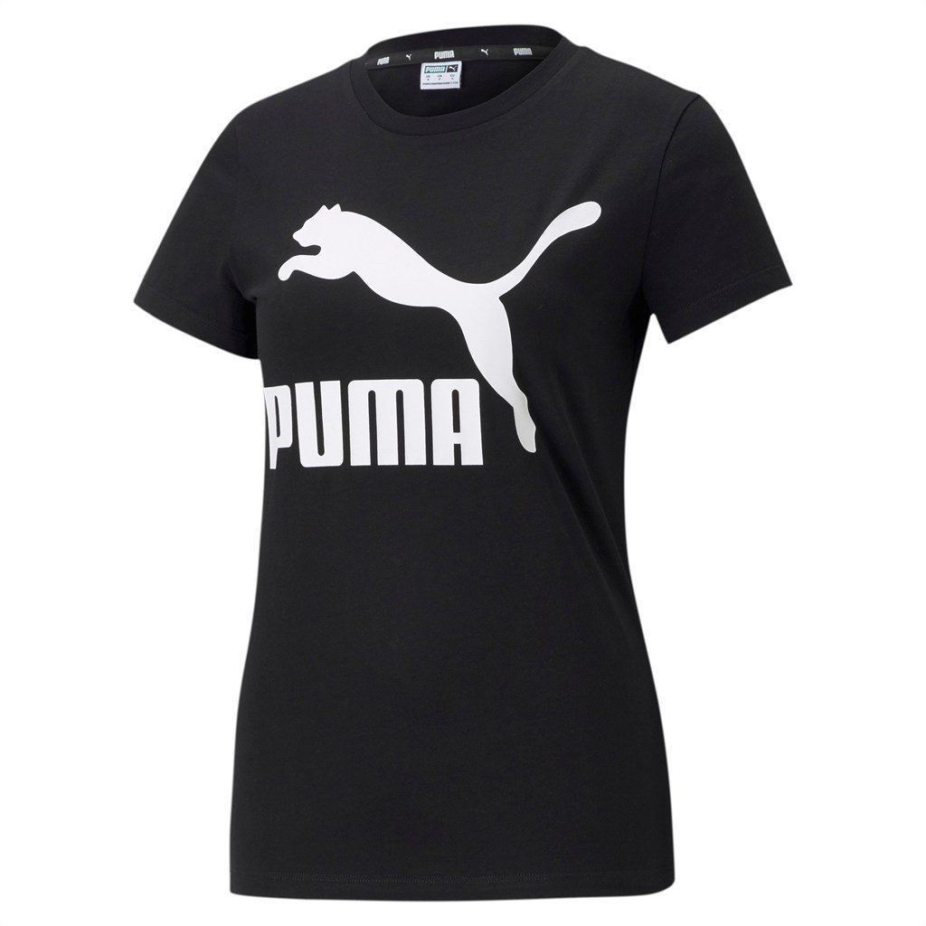 Puma Classics Logo Løbe T-shirt Dame Sort | 249761HVG