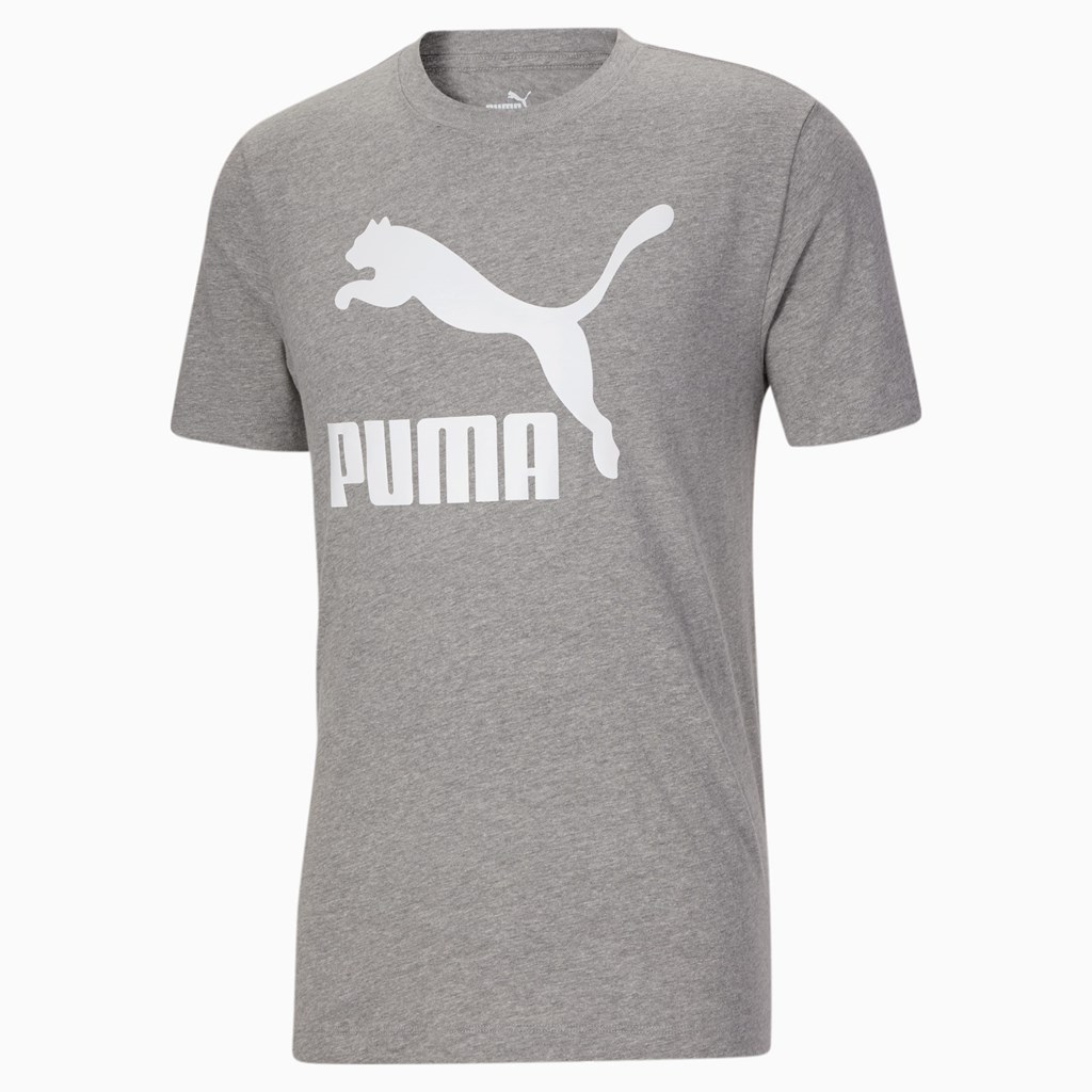 Puma Classics Logo Løbe T-shirt Herre Hvide | 306974BEC