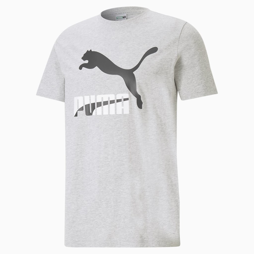 Puma Classics Logo Løbe T-shirt Herre Lyse | 130576LXK