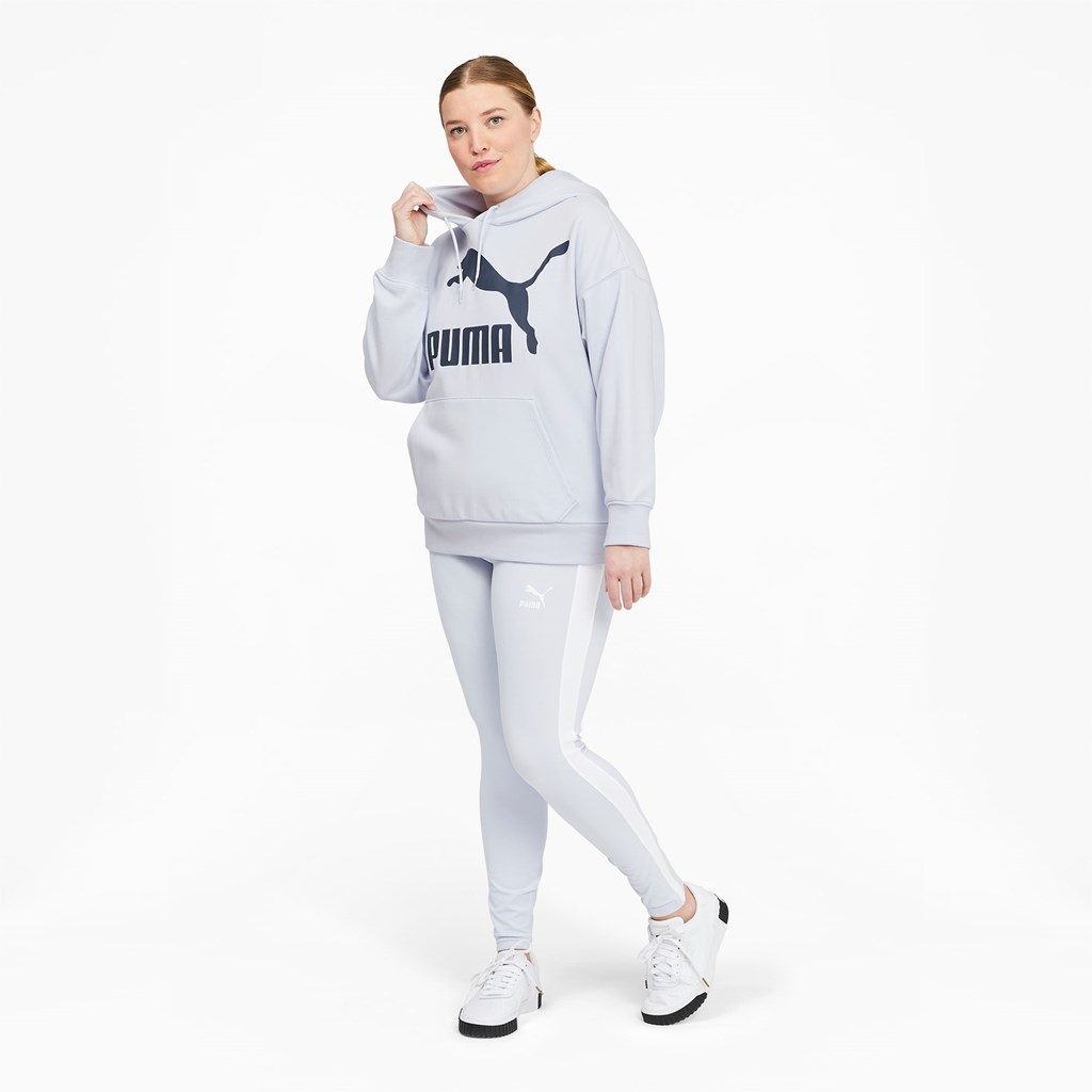 Puma Classics Logo PL Hættetrøje Dame Arctic Ice | 580697IGL