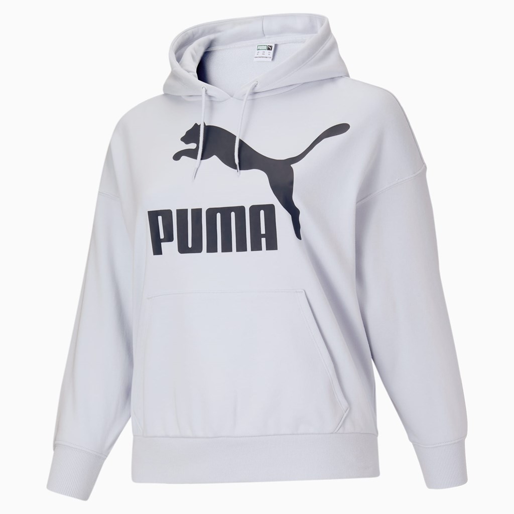 Puma Classics Logo PL Hættetrøje Dame Arctic Ice | 580697IGL