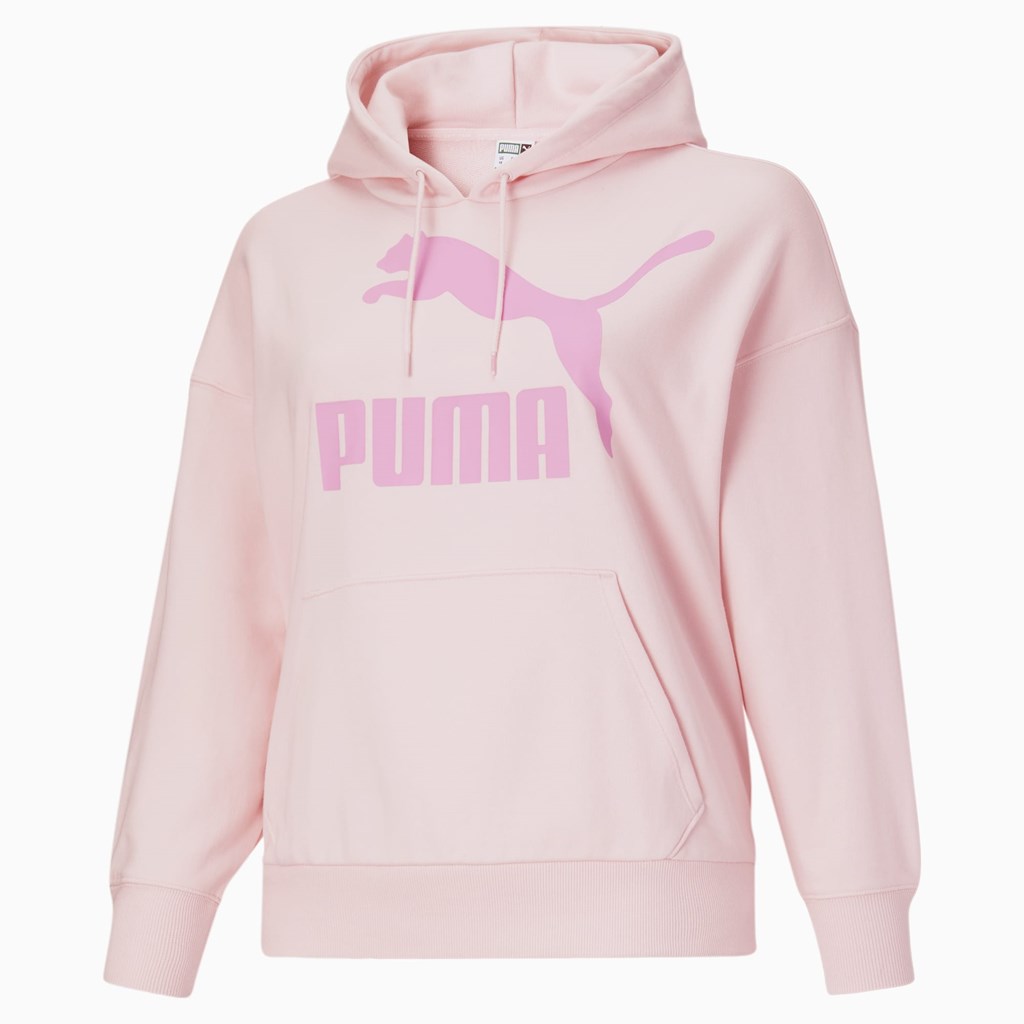 Puma Classics Logo PL Hættetrøje Dame Lyserød | 401528NPD