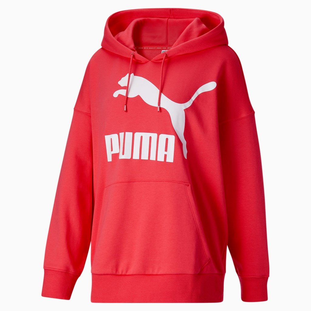 Puma Classics Logo PL Hættetrøje Dame Lyserød | 467809CVE