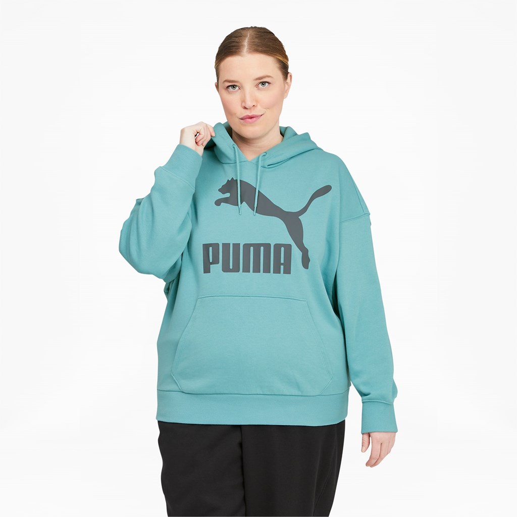 Puma Classics Logo PL Hættetrøje Dame Porcelain | 963251YRT