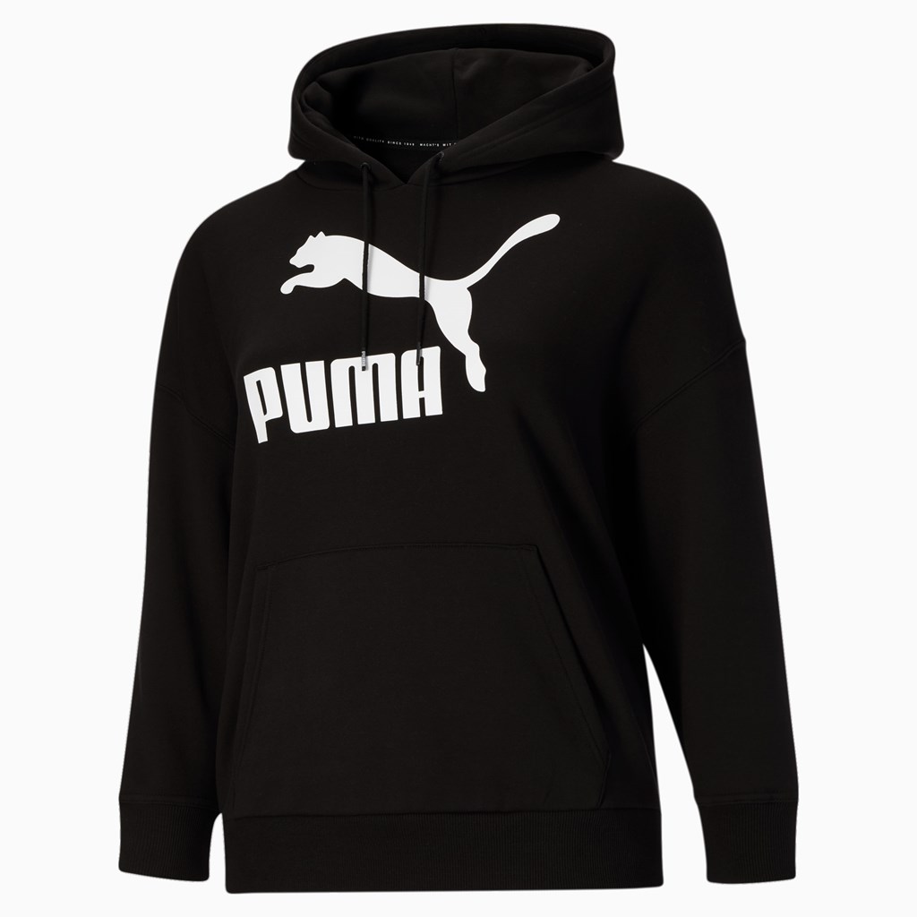 Puma Classics Logo PL Hættetrøje Dame Sort Hvide | 824073BIW