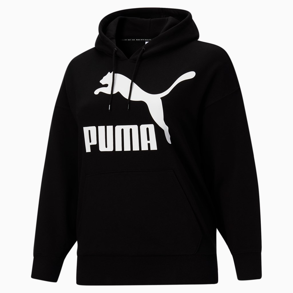 Puma Classics Logo PL Hættetrøje Dame Sort | 968354EPA