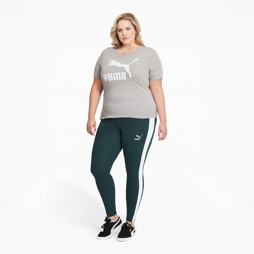 Puma Classics Logo PL Løbe T-shirt Dame Lysehvide | 268350HYI