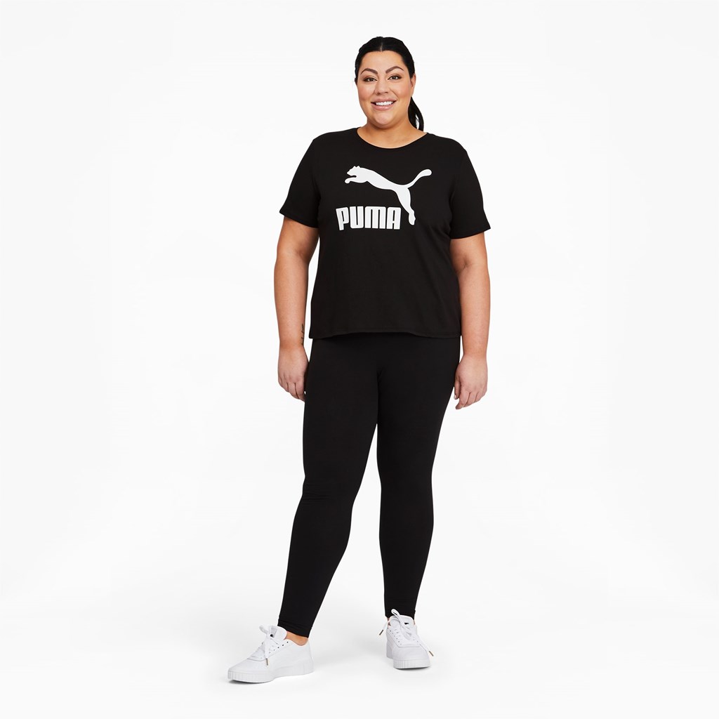 Puma Classics Logo PL Løbe T-shirt Dame Sort | 357806ISP