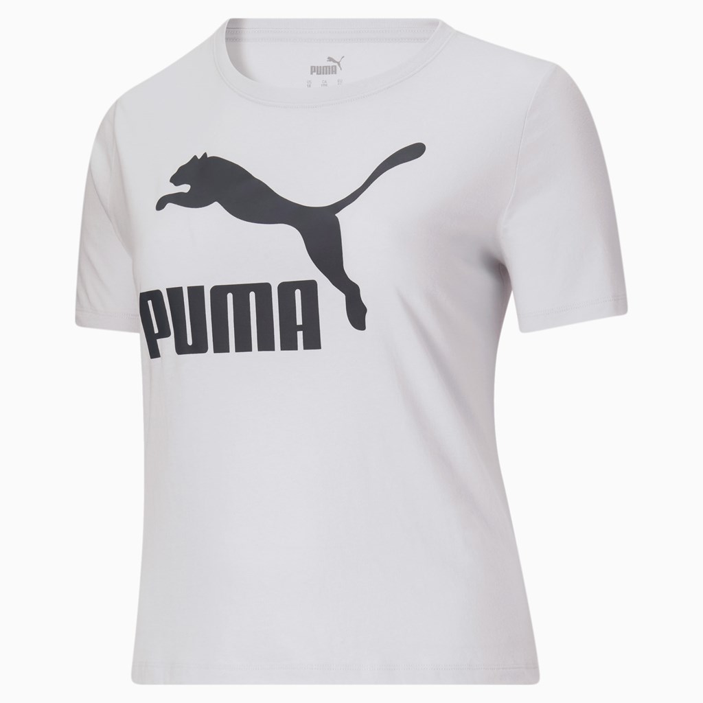 Puma Classics Logo PL Løbe T-shirt Dame Arctic Ice | 960541YGU