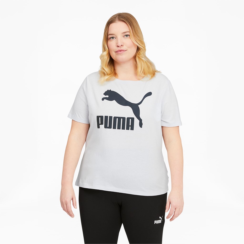 Puma Classics Logo PL Løbe T-shirt Dame Arctic Ice | 960541YGU