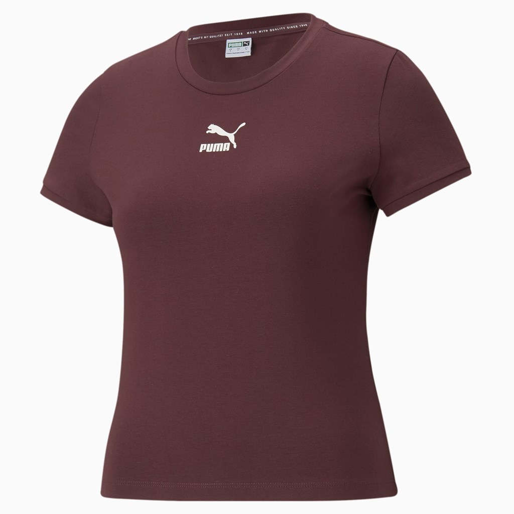 Puma Classics Løbe T-shirt Dame Fudge | 531670TIB