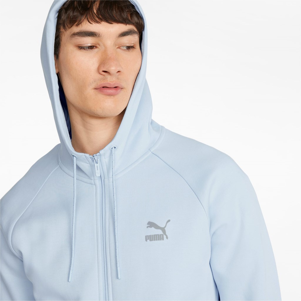 Puma Classics Tech Full-Zip Hættetrøje Herre Arctic Ice | 184592INQ