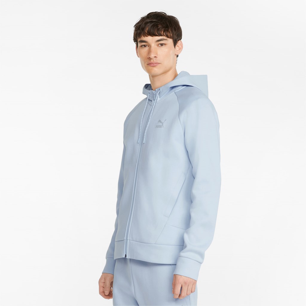 Puma Classics Tech Full-Zip Hættetrøje Herre Arctic Ice | 184592INQ