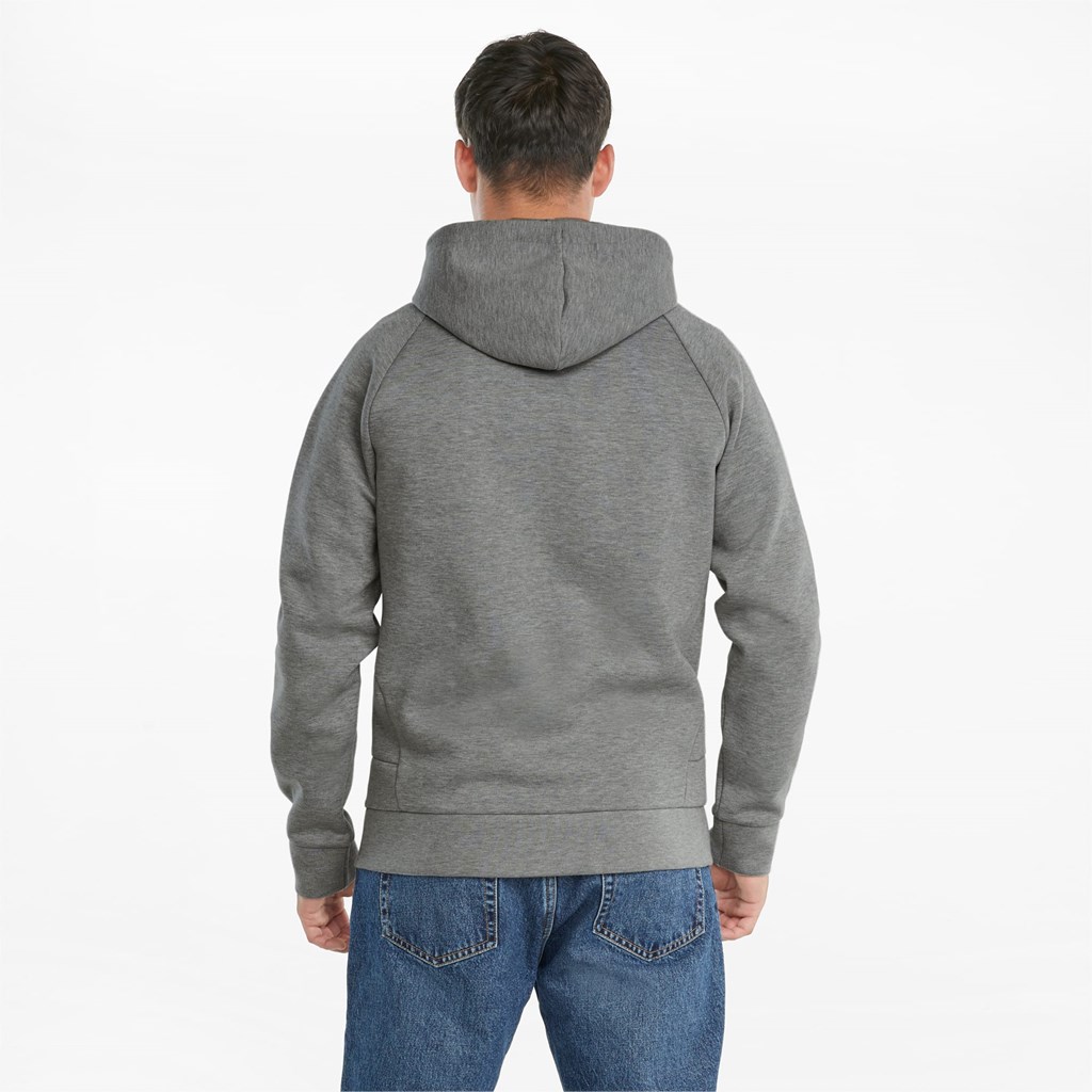 Puma Classics Tech Full-Zip Hættetrøje Herre Medium Gray Heather | 984072DNF