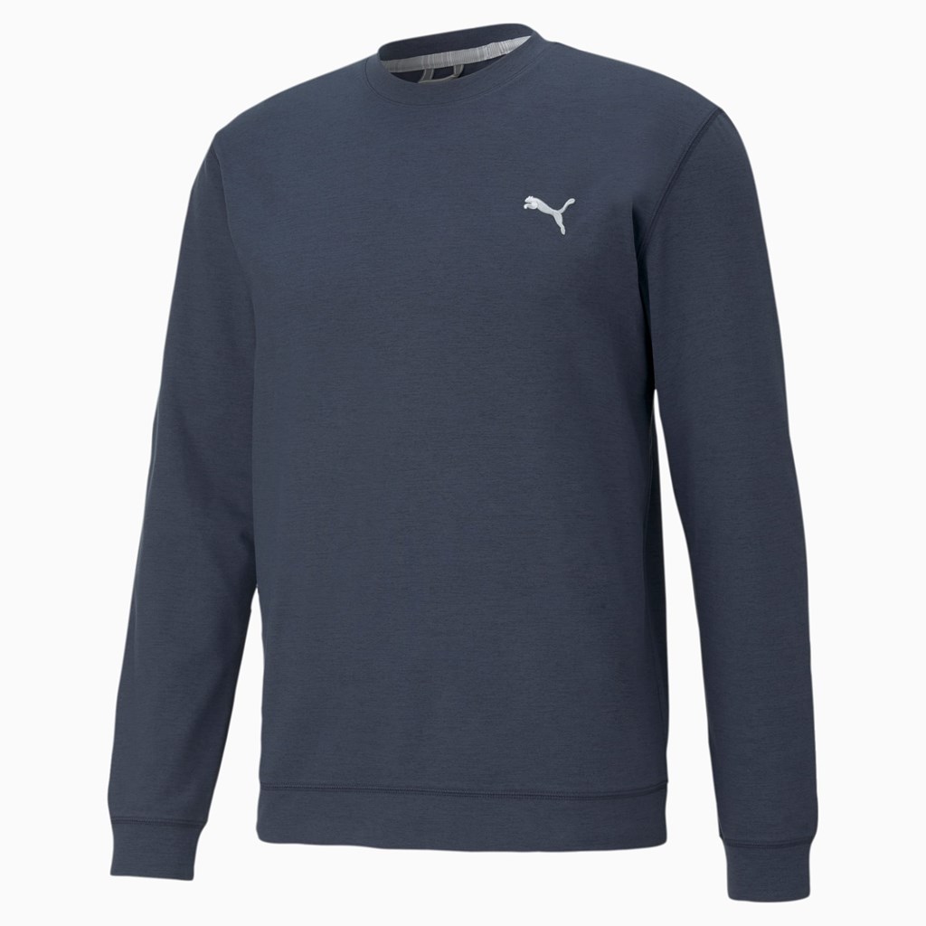 Puma Cloudspun Crewneck Sweatshirt Herre Mørkeblå | OV7059162