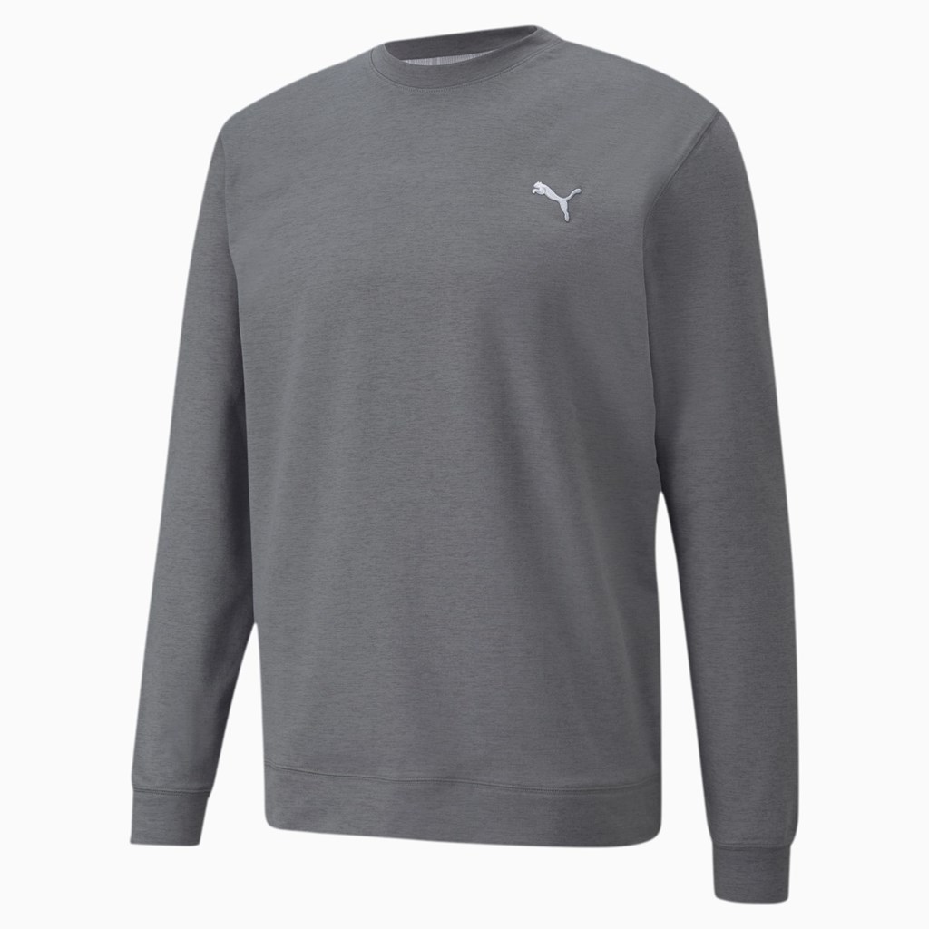 Puma Cloudspun Crewneck Sweatshirt Herre QUIET SHADE Heather | XQ9327061