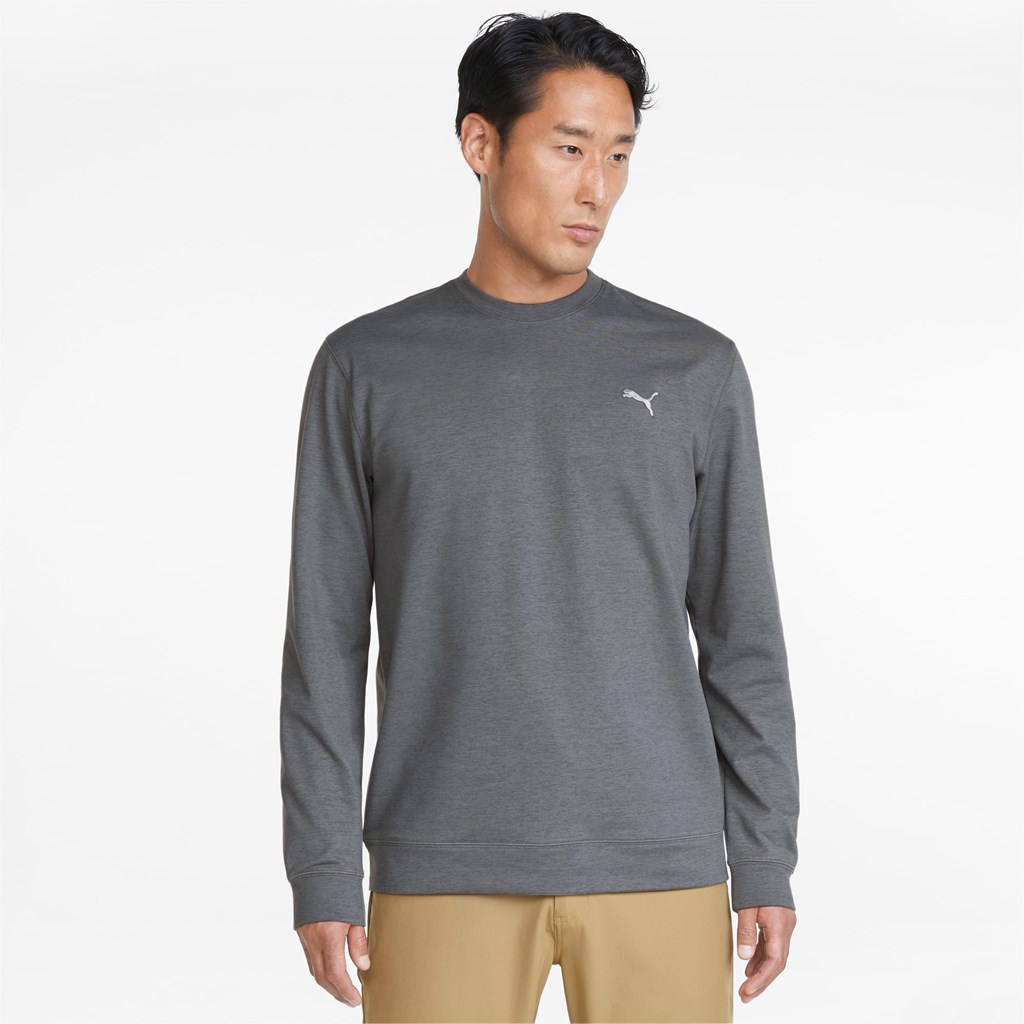 Puma Cloudspun Crewneck Sweatshirt Herre QUIET SHADE Heather | XQ9327061