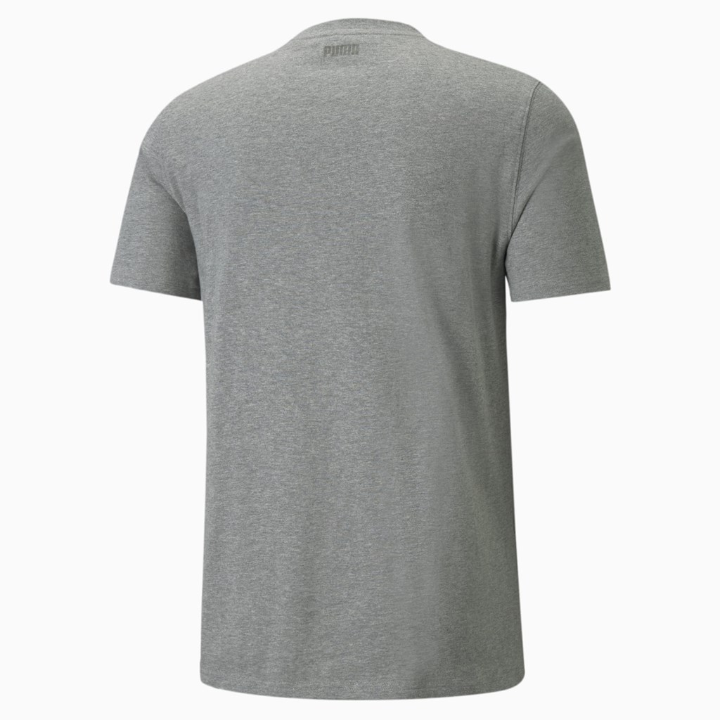 Puma Clutch Kort Sleeve Basketball Løbe T-shirt Herre Medium Gray Heather | 650871HDA