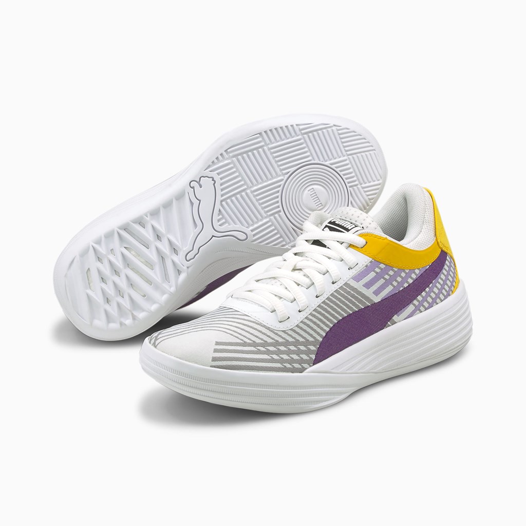 Puma Clyde All-Pro JR Basketball Sko Drenge Gul Hvide | 465029VIP