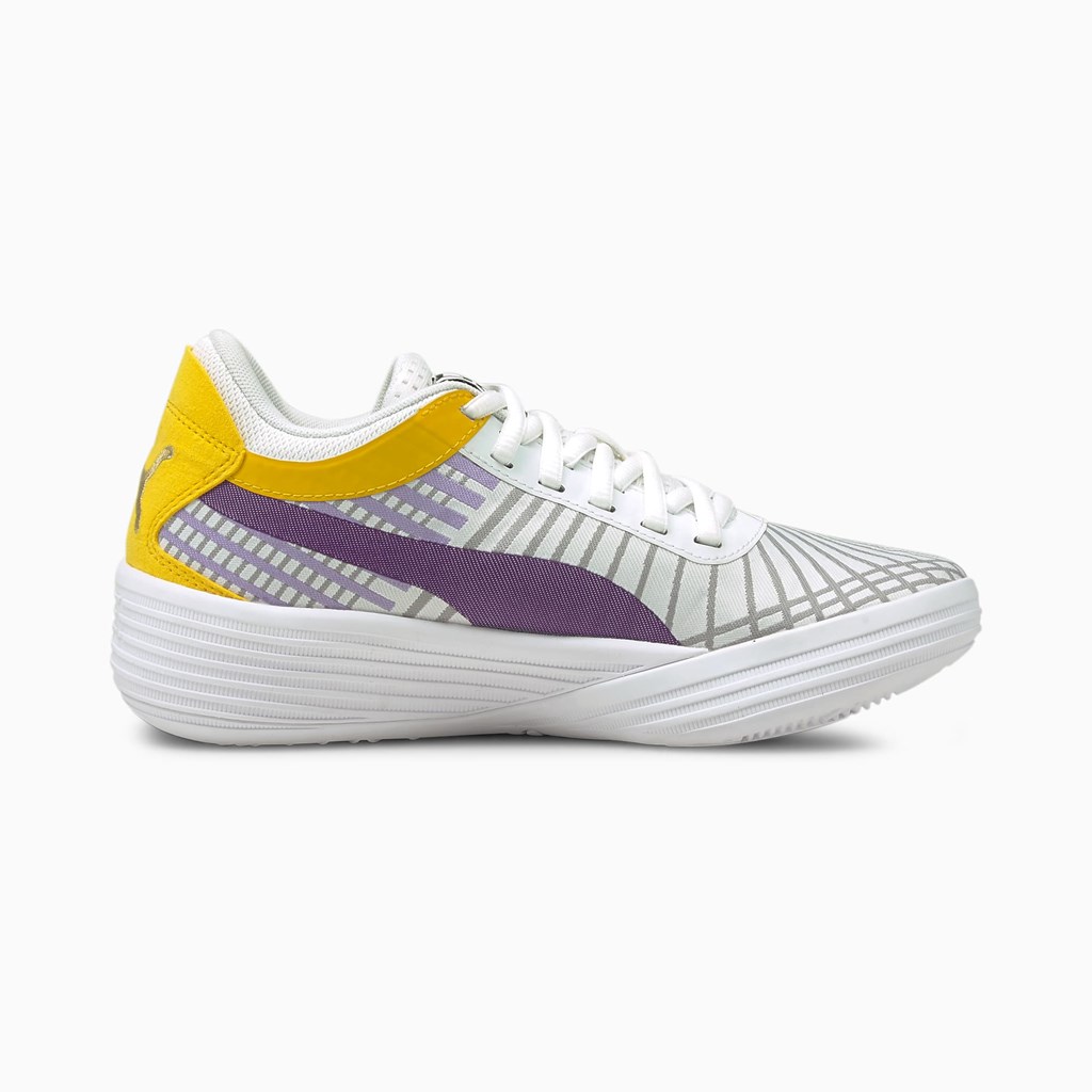 Puma Clyde All-Pro JR Basketball Sko Drenge Gul Hvide | 465029VIP