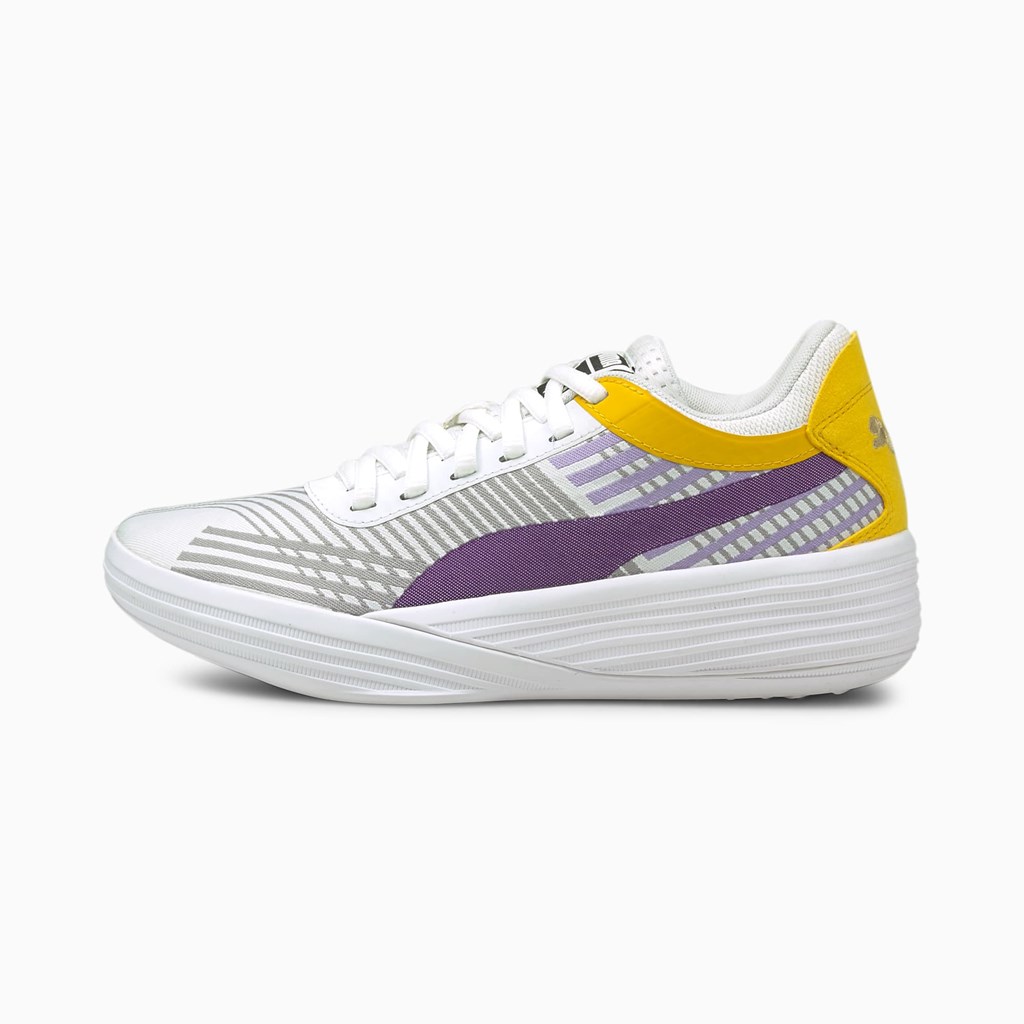 Puma Clyde All-Pro JR Basketball Sko Drenge Gul Hvide | 465029VIP