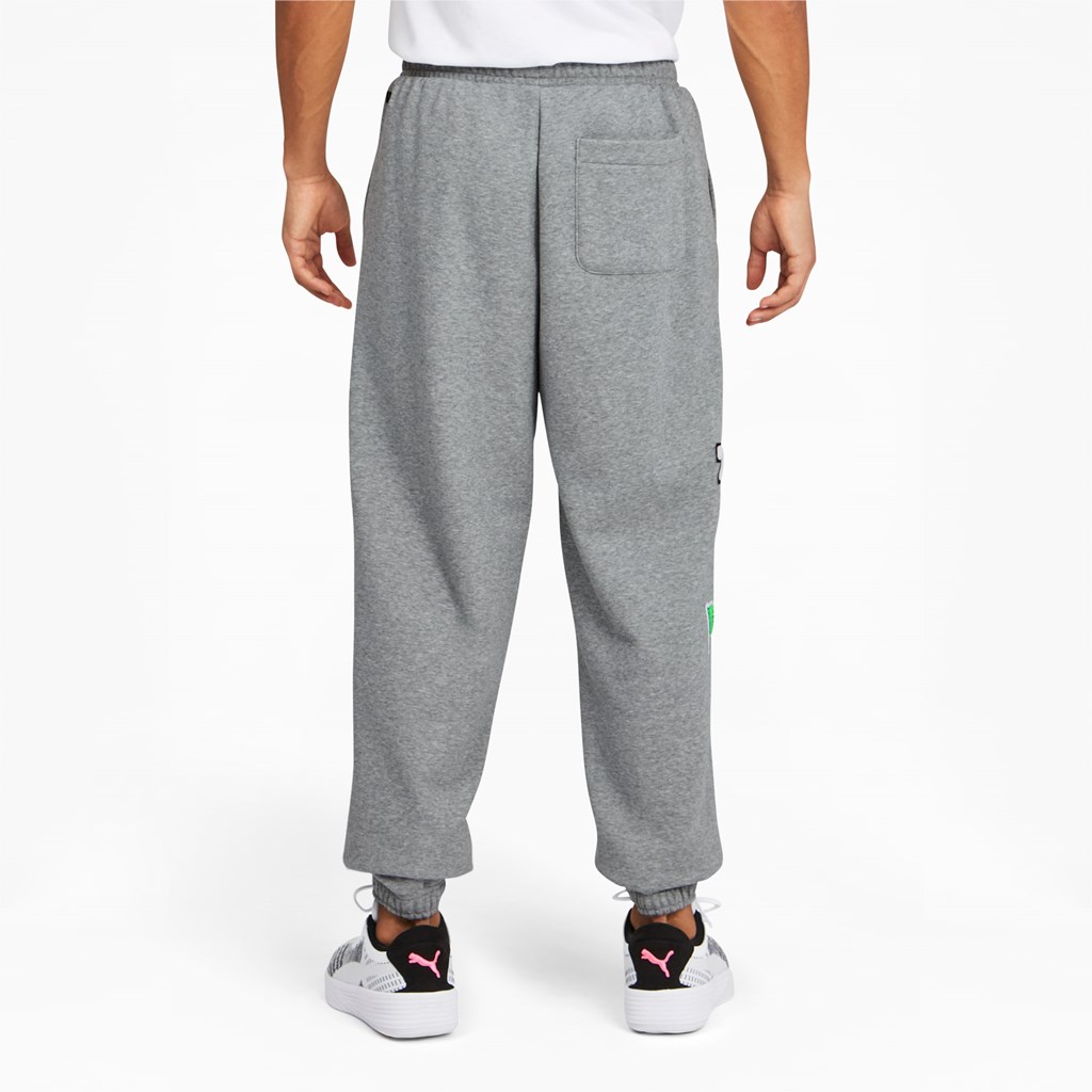 Puma Combine Basketball Bukser Herre Medium Gray Heather / Medium Gray Heather | 193678QIP