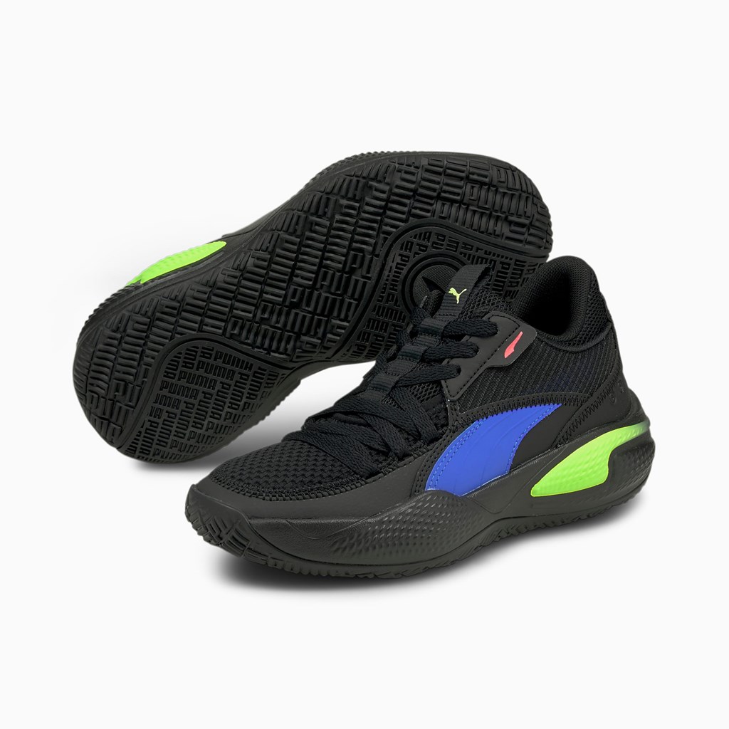 Puma Court Rider 2.0 Pop JR Basketball Sko Pige Sort | 579026EQN