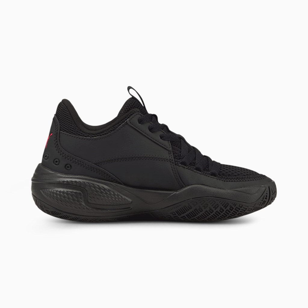 Puma Court Rider 2.0 Pop JR Basketball Sko Pige Sort | 579026EQN