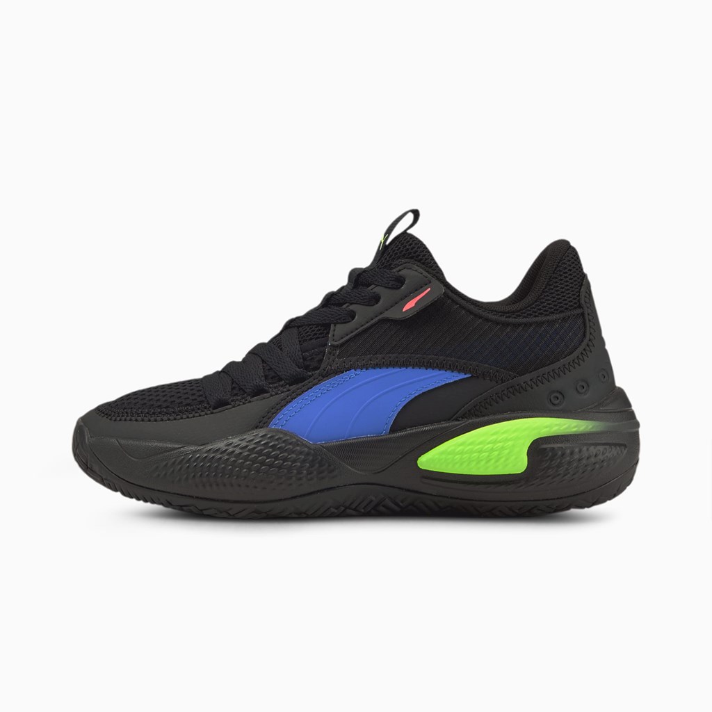 Puma Court Rider 2.0 Pop JR Basketball Sko Pige Sort | 579026EQN