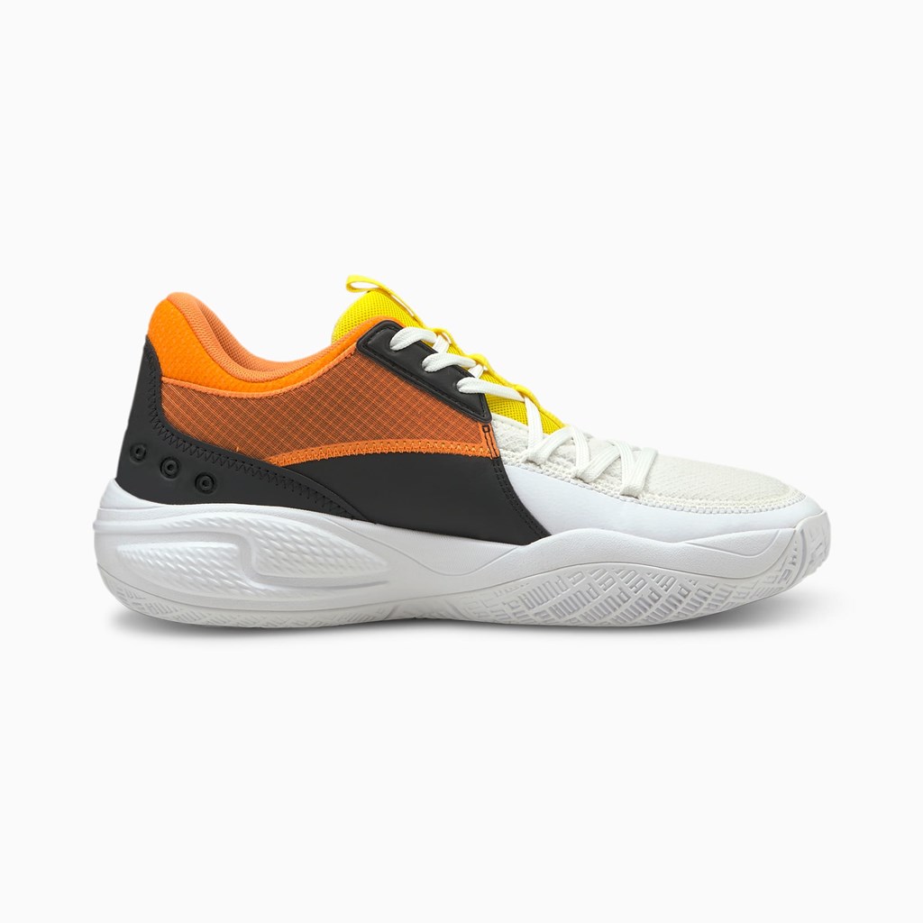 Puma Court Rider Court Crush Street Basketball Sko Herre Hvide | 675214BAR