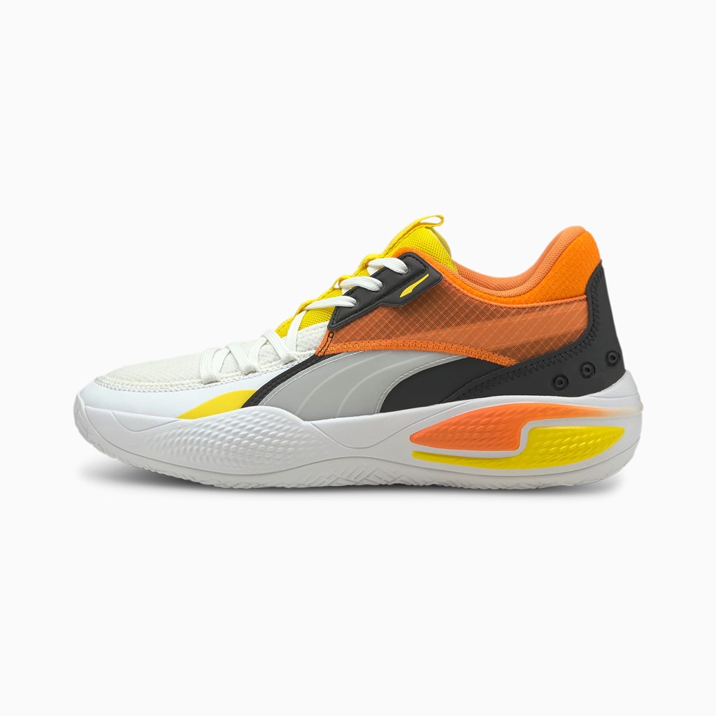 Puma Court Rider Court Crush Street Basketball Sko Herre Hvide | 675214BAR