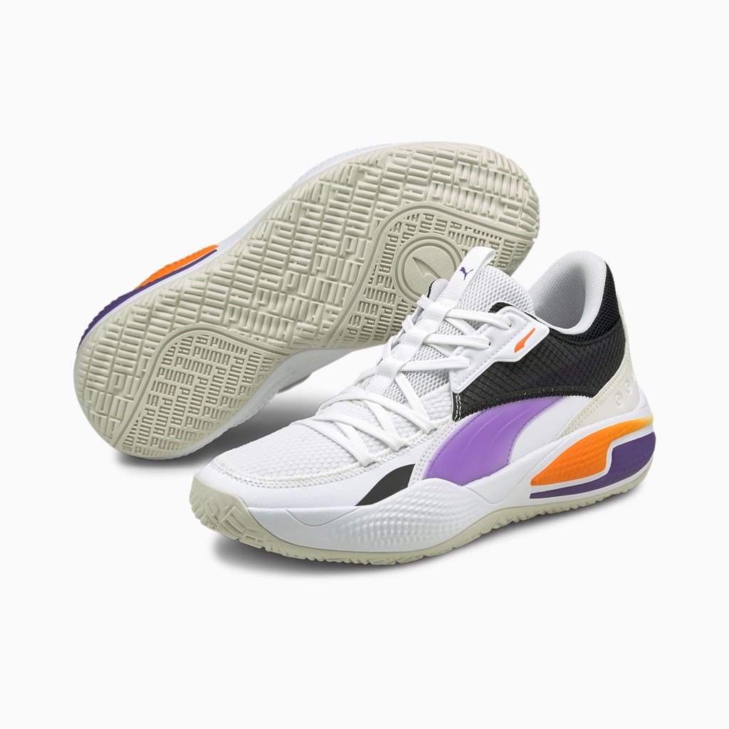 Puma Court Rider I Basketball Sko Dame Hvide | 793156XQG