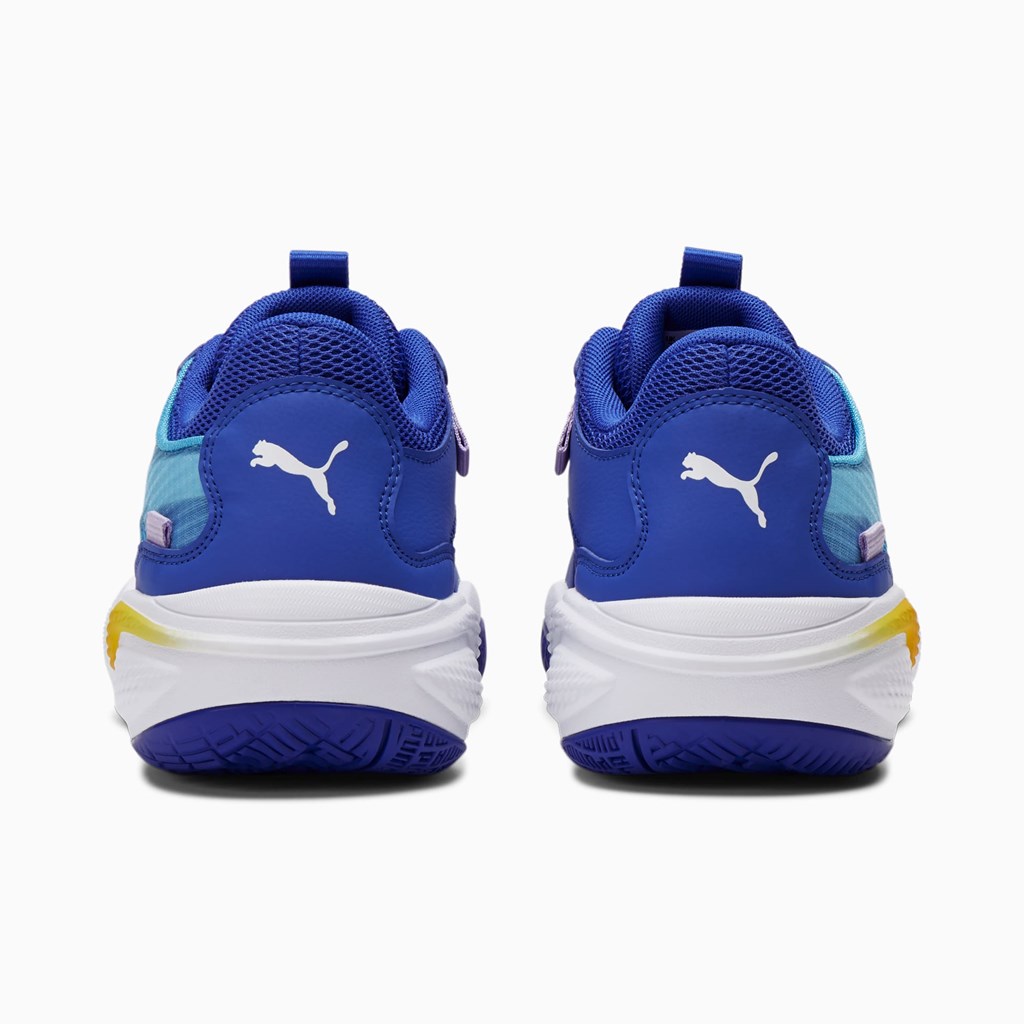 Puma Court Rider JR Basketball Sko Pige Blå | 923148UWY