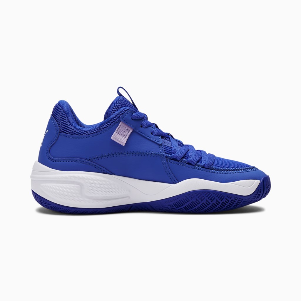 Puma Court Rider JR Basketball Sko Pige Blå | 923148UWY