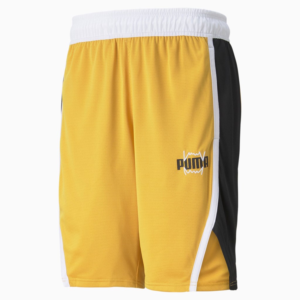 Puma Curl Basketball Shorts Herre Gul | 280591QKB