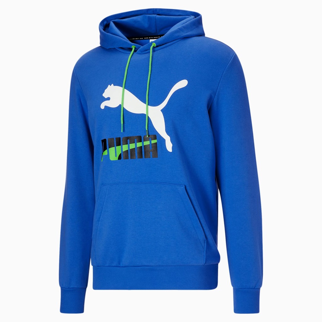 Puma Dazed Classics Logo Hættetrøje Herre Blå | 265740CDL