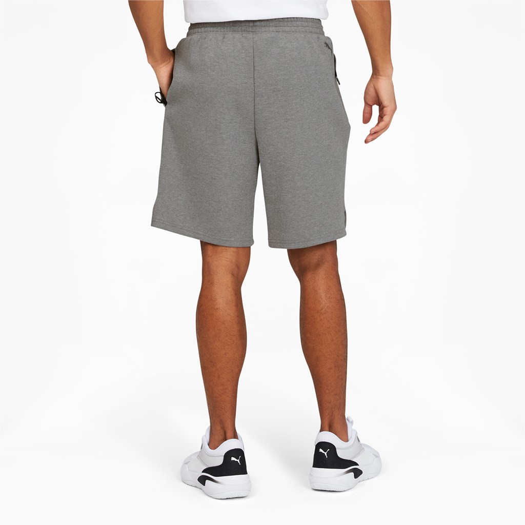 Puma Dime Basketball Shorts Herre Medium Gray Heather / Medium Gray Heather | 429537DGX