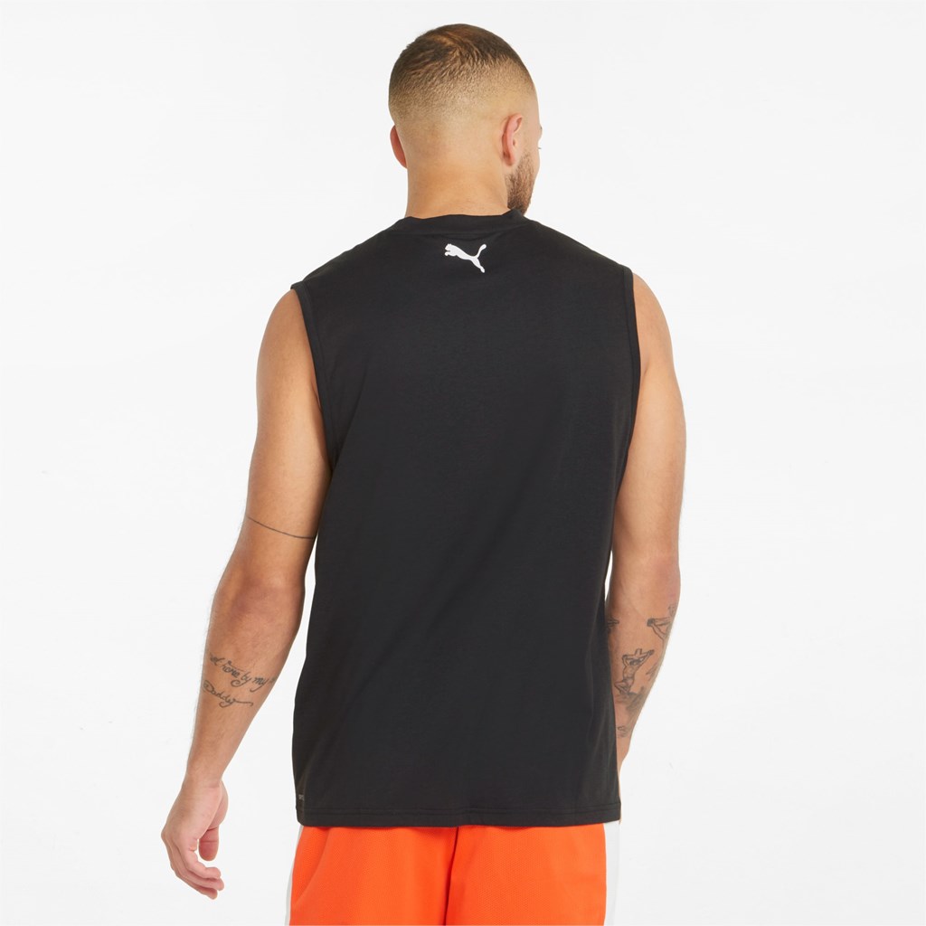 Puma Don't Flinch Basketball Tank Top Herre Sort Hvide | RW6043189