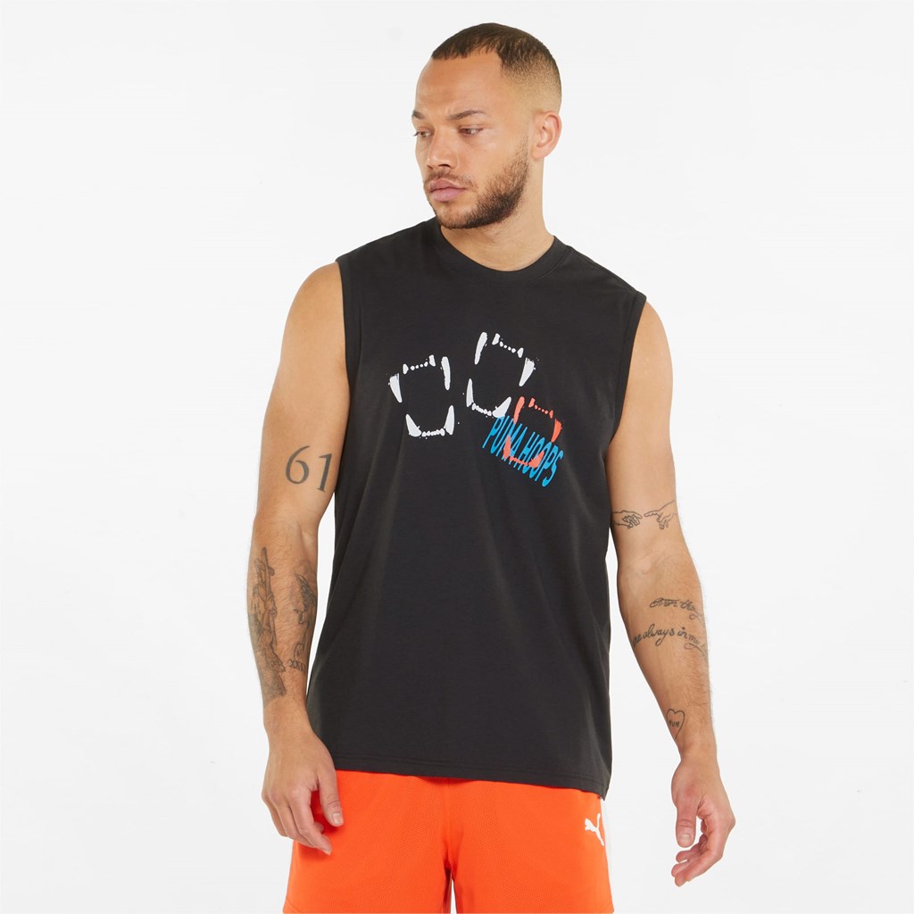 Puma Don't Flinch Basketball Tank Top Herre Sort Hvide | RW6043189