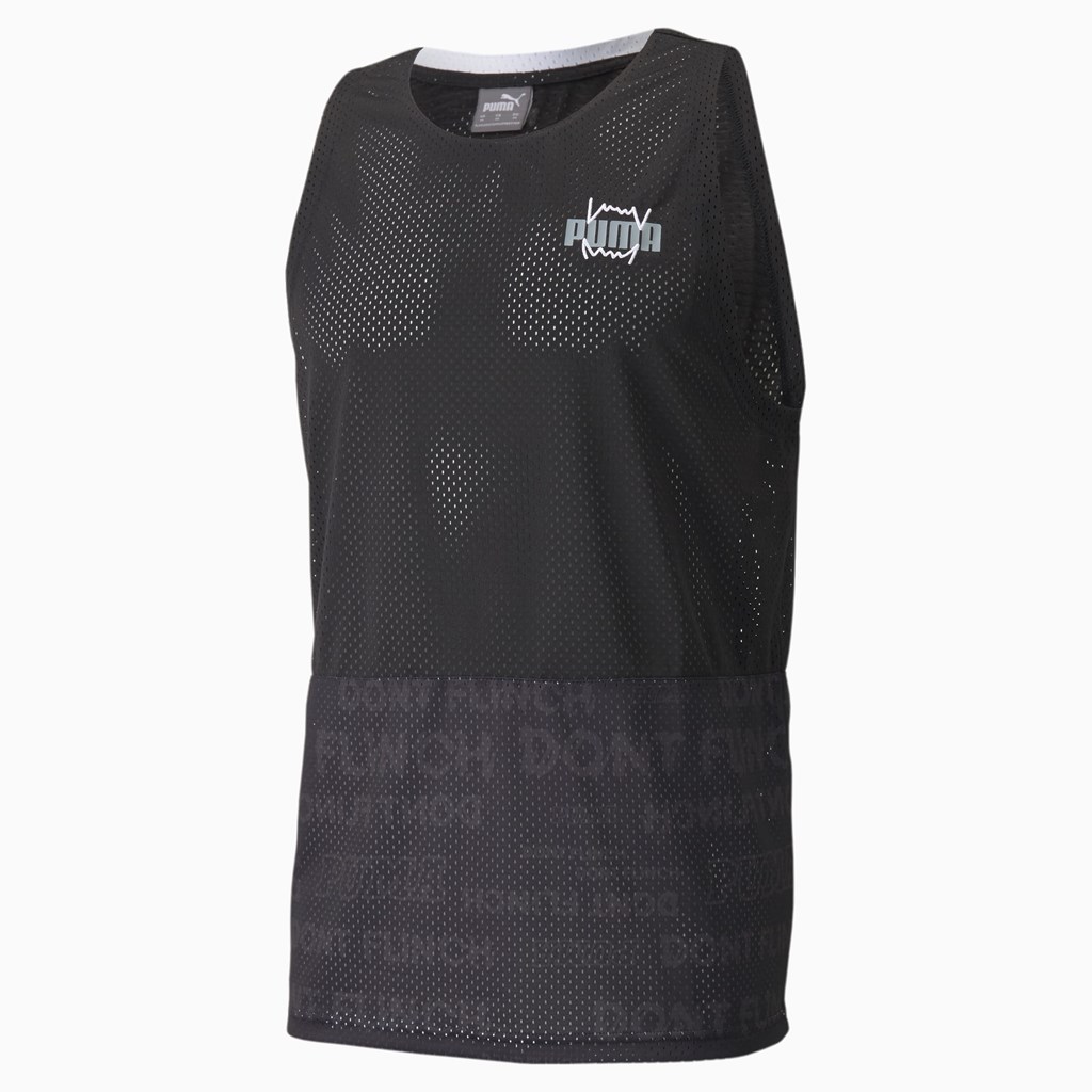 Puma Don't Sweat It Basketball Tank Top Herre Sort | TM9206837