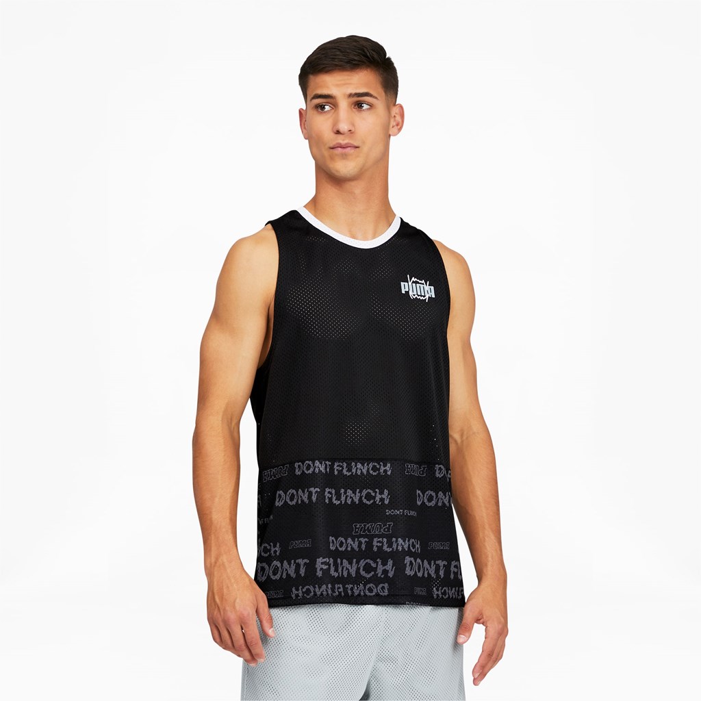 Puma Don't Sweat It Basketball Tank Top Herre Sort | TM9206837