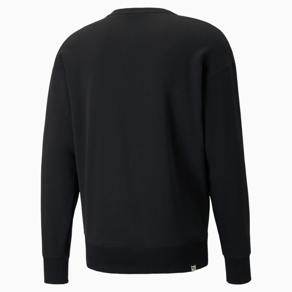 Puma Downtown Crew Neck Sweatshirt Herre Sort | AN4215986