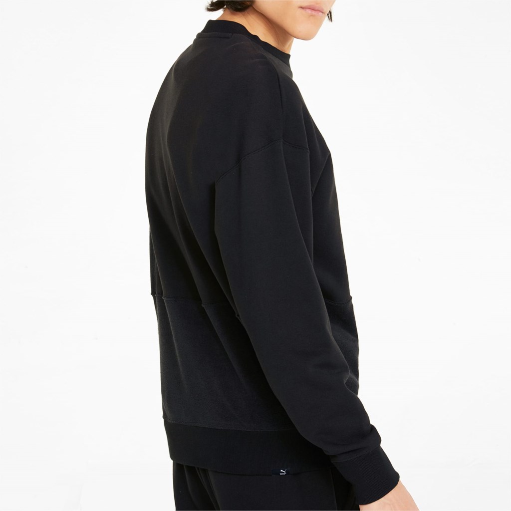 Puma Downtown Crew Neck Sweatshirt Herre Sort | RD7083162